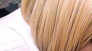 Pressuring Step Sister for Kinky Wet Pussy Fucking, Point of View Blowjob on Restroom Toilet, Debauched Taboo Sex in Pink Dress
