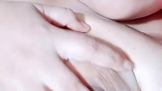 Hand play on boobs and puss