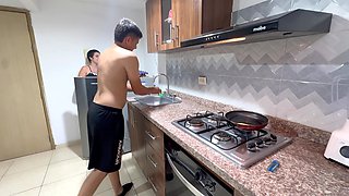 My Big Ass Latina Stepsister Sees Me Cooking, Asks Me for Some and I End up Giving Her My Delicious Cock in Her Tight Ass