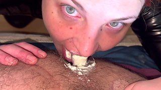 Morning Rimming POV with Cream in Latex (custom Video)