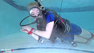 Bound Beneath the Surface - Scuba Tease & Rope Play in Vintage Wetsuit
