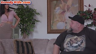 SINFULGUILT - Thirsty brit COUGAR smashes installation dude