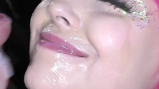 Busty UK Sluts Getting Covered in Cum