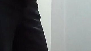 Sexy Skinny Brunette in Tight Jeans Masturbates Hairy Pussy