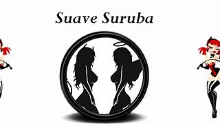 Peituda brasileira socando um pepino na buceta na webcam