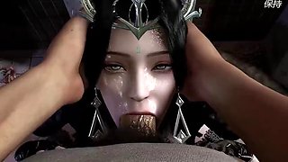 3D sexy music teacher cheating with big cock student