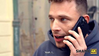 Tanya Virago takes virginity from young Czech guy in stockings