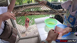Crocodiles munching and Thai GF cumming