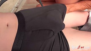 AGEDLOVE Sam fucks the neighbor in the garage