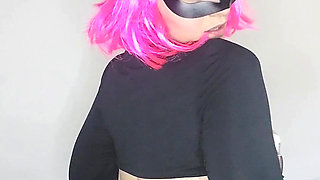 Getting naughty now! My big natural tits and kitten mask, just for me