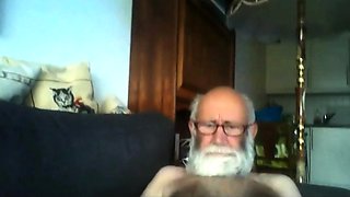 Grandpa Stroking on Webcam