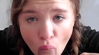 Amazing Sensual Blowjob - Huge Cumshot with My Tongue