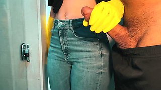 Big ass maid spreads her buns and begs to fuck her from behind