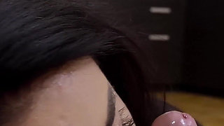 Czech slut Zuzu Sweet black cock POV blowjob and licking cumshot