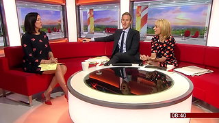 Sally Nugent in a Very Short Dress