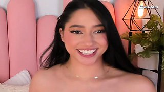 Brunette With Huge Tits Toys Her Tight Pussy