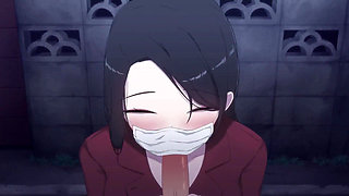 Kuchisake-onna Blowjob with Mask