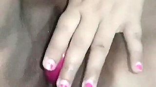 My Stepsister Masturbated and Squirting Orgasm in Front of Me,