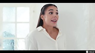 Brunette Housewife Freeze Fuck - Handyman Hypnotizes Big Ass Babe