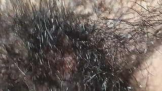 Fingering Her Hot Hairy Mature Pussy
