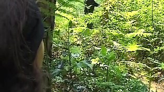 Dirty Blonde German Slut Tied up and Fucked in the Woods