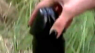 Bondage Slave on Leash Fisted in Ass and Licking Feet of Fantastic Mistress