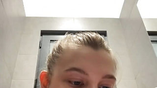 Squirting in the changing room