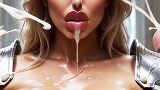 Hot Queen BDSM Hard Sex, Ai,curvy Woman with Big Tits Sucking Big Dick, Slave Woman