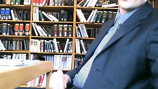 Str8 men jerking at the library