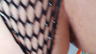 Bride in Fishnet Fucking