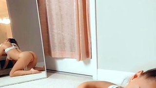 Extreme amateur pov blowjob with brunette babe