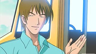 Hentai red-haired teen fucked hard by a dark ugly bus driver