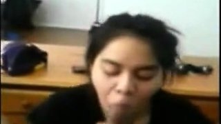 Amateur Asian College Girl Takes BBC Facial