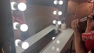 Hot Cheerleader Danielle Renae Rides Fuck Machine Solo - Big Tits & Fat Ass