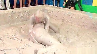 Kinky Lesbian Mud Wrestling Session