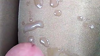 Thick cum on pantyhose