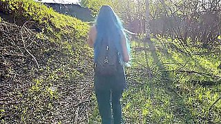 Sex In The Woods With Busty Classmate. Young Russian Student 18+ Takes Creampie In Pussy