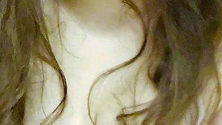 Glamour babe with big boobs masturbates in lingerie