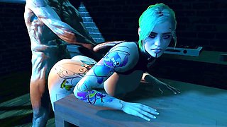 Thirsty sexy robot lady Wraith931 craves some anal action