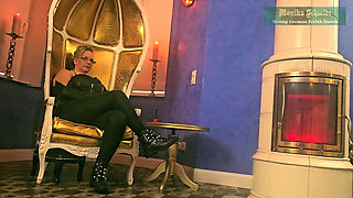 Monika Schmidt Femdom Smoking Human Ashtray Verbal Humiliaion Boot Worship