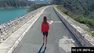 Hot Squirting - Sexy Blonde Masturbates To A Orgasm In The Sunshine 10 Min