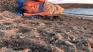 Nudist masturbating at the Beach and underwater! Exhibitionist young girl show