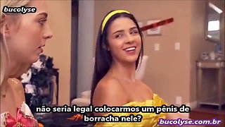 Brother dressed up as a scarecrow to fuck his sister and her friend: Blowjob, Doggy  Cowgirl Porn