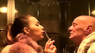 European Amateur Gives Wicked Head Outdoors In Public