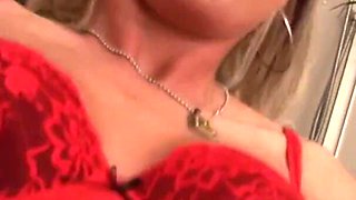 Lingerie babe fucked hard in the bathroom