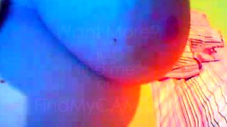 Blonde Pregnant Babe Plays with Dildo on Webcam