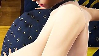 Sex 3D Animation Big Tits Girl with Pink Hair on Her Pussy - Massive Cumshot All Over Her Body