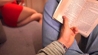 Hot stepdaughter teased him and got dicked down in bed POV