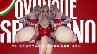 Public verbal humiliation SPH dick with your busty Italian blonde mistress