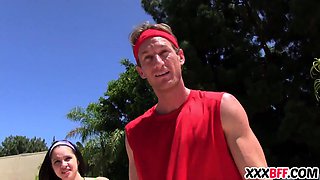 Yoga class get the schlong